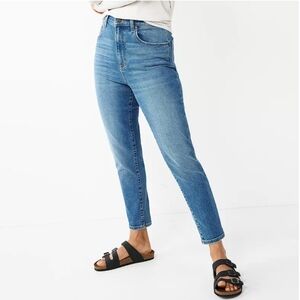 Sonoma Blue Ankle Cropped Jeans Relaxed Fit Size 8L